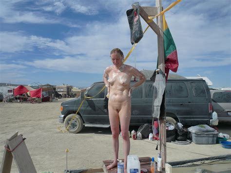 Naked Shower At Burning Man Nudeshots