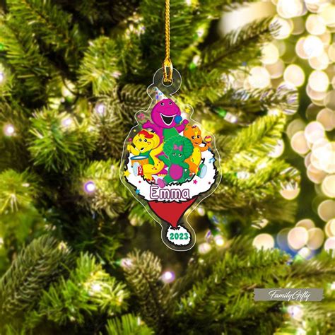 Personalized Barney Ornament Barney Christmas Ornament Etsy