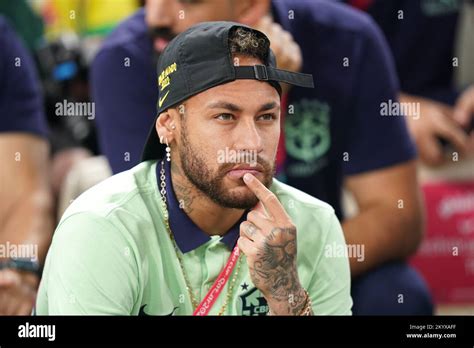 brazil s neymar during the fifa world cup group g match at the lusail stadium in lusail qatar