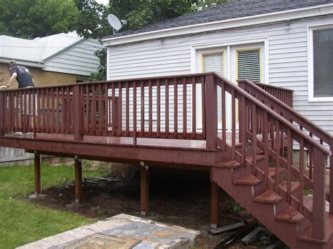 If a deck's floor surface is more than 30 inches from the ground it must have a railing. Deck Railing Height Minimum | #DeckRailing - Bridging is a ...