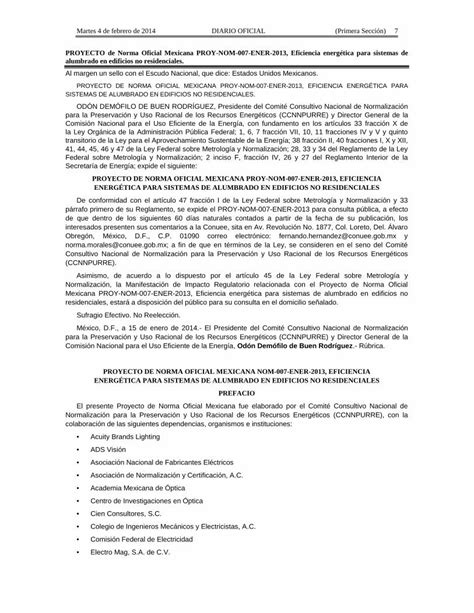 PDF PROYECTO DE NORMA OFICIAL MEXICANA PROY NOM Legismex Mty Itesm Mx Normas Ener