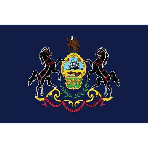 Pennsylvania Flag Pa Flags For Sale 3 X 5 Nylon Dyed Usa Made