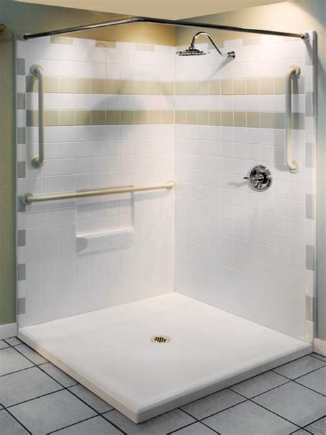Three Piece Shower With Beveled Threshold Orca Healthcare Supplies