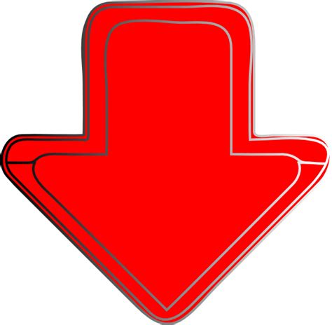 Red Arrow Down Clip Art At Vector Clip Art Online Royalty