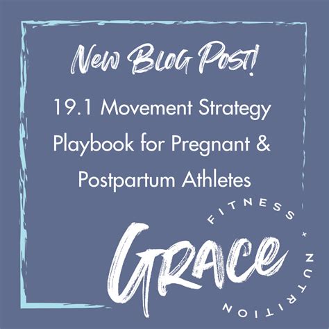 Cf Open 191 Movement Strategy Playbook For The Pregnant And Postpartum