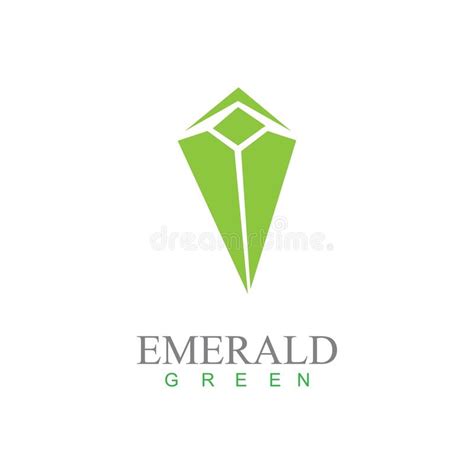 Emerald Diamond Logo Vector Icon Illustration Stock Vector