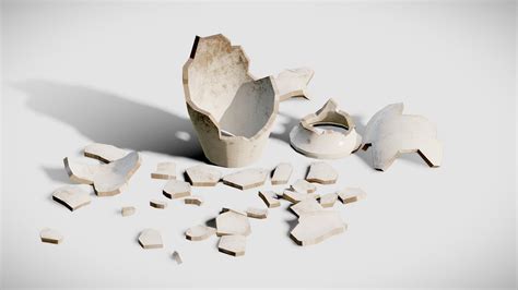 Broken Vase Lowpoly Download Free 3d Model By Vlasov Daniil