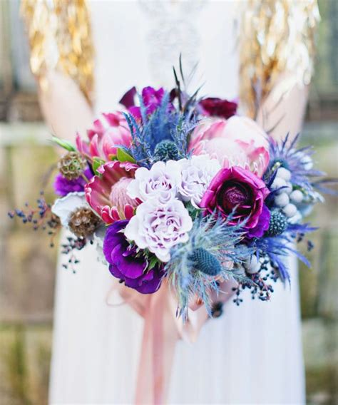 Royal Blue Blooms Bouquet Inspiration