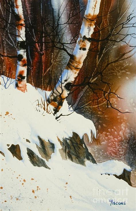 November Snow By Teresa Ascone Winter Painting Watercolor Landscape
