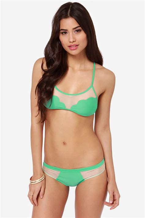 Mandalynn Piper Bikini Sea Green Bikini Mesh Bikini 12000 Lulus