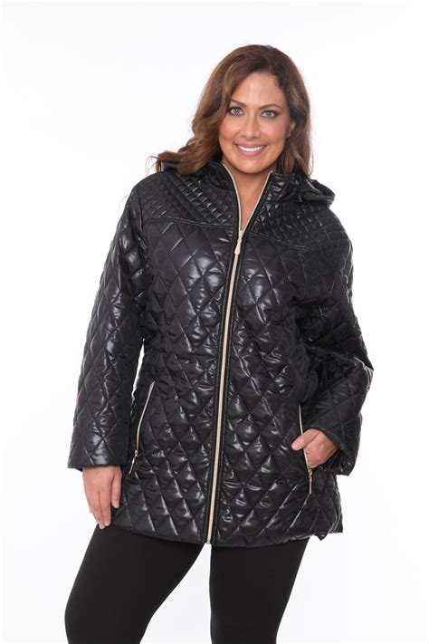 White Mark - White Mark Plus Size Casual Puffer Winter Coat Jacket With ...