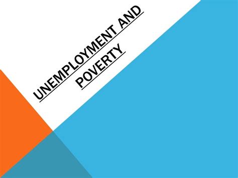 Unemployment And Poverty