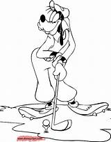 Goofy Coloring Pages Golf Disney Disneyclips Golfing Funstuff sketch template