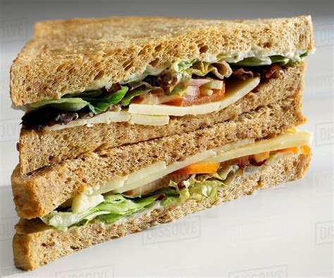 Cheese Salad Sandwich Stock Photo Dissolve