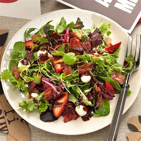 Mozzarella Strawberry Salad With Chocolate Vinaigrette Recipe Taste