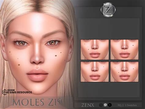 Zenx Moles Z19 In 2023 The Sims 4 Skin Sims 4 Cc Skin Sims 4