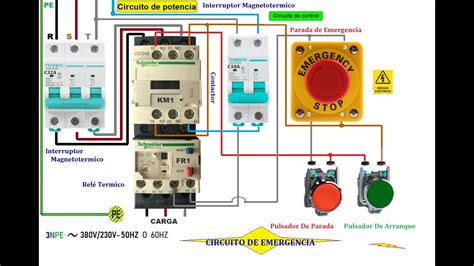 Circuito De Emergencia Con Arranque Y Parada Trifasico YouTube