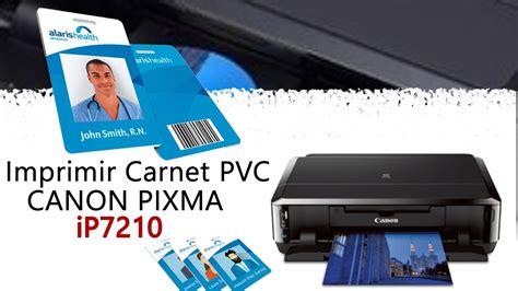 🖨imprimir Carnet Pvc Con Impresora Canon Ip7210 Print Pvc Card With