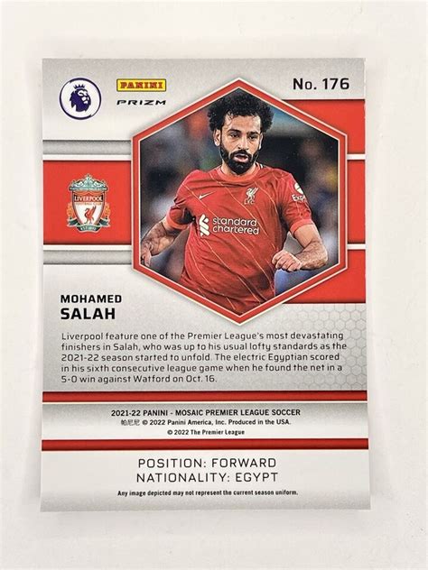 Panini Mosaic Epl Mohamed Salah Orange Fluorescent Reactive