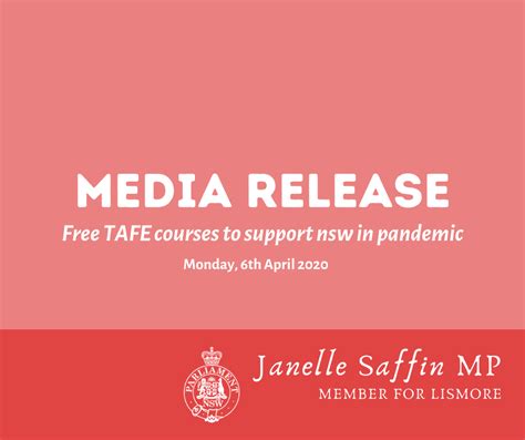 Free TAFE Courses To Support NSW In Pandemic Janelle Saffin MP