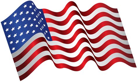 Waving American Flag Png Clip Art Library