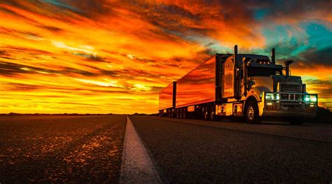 Mack Truck Sunset The Drone Way
