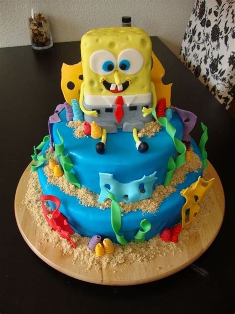 Sponge Bob Square Pants Spongebob Cake Spongebob Party Boy Birthday
