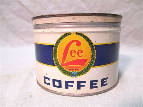 Vintage Lee Brand Coffee One Pound Tin Can H D Lee Mercantile Salina