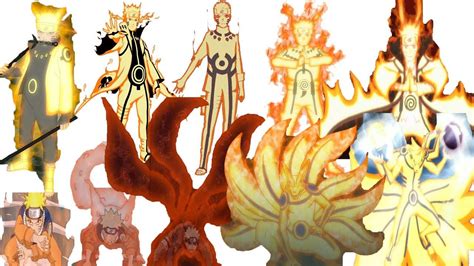 Naruto All Forms Of Nine Tails Chakra Mode Fotografi