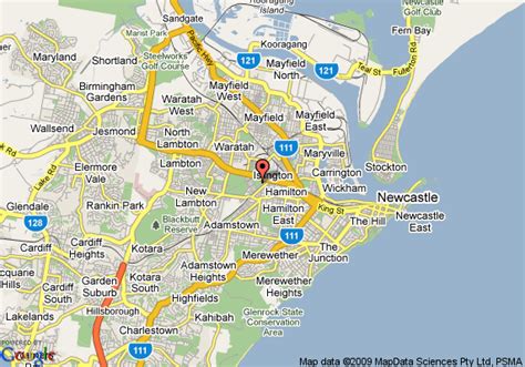 Newcastle Australia Map