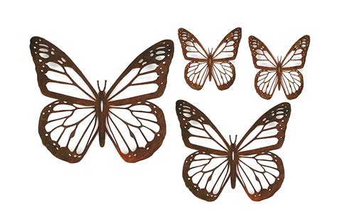 Giant Metal Monarch Butterfly Wall Art Decor 15 To 36