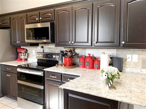 Discover inspiration for your kitchen remodel or upgrade with ideas for storage, organization, layout and decor. dark brown cabinets, espresso cabinets, espresso painted ...