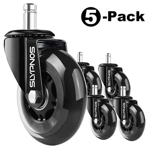5 Pack Caster Wheelsslypnos3 Inch Office Chair Casters Replacement