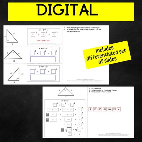 Pythagorean Theorem for Special Education PRINT and DIGITAL • Special
