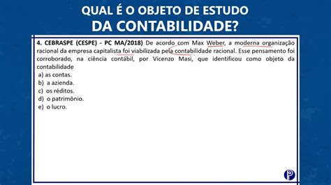 Qual O Objeto De Estudo Da Contabilidade