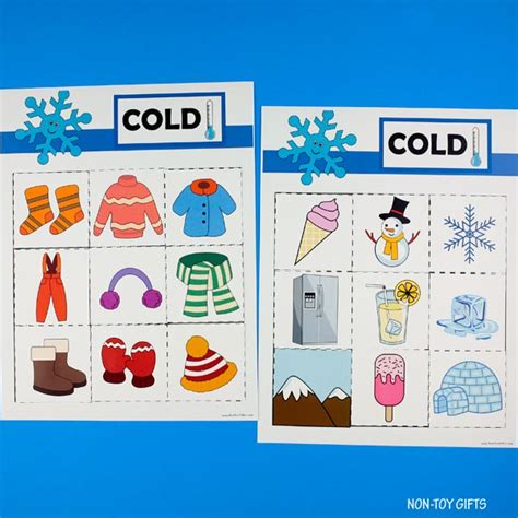 Hot And Cold Sorting Activity Non Toy Ts