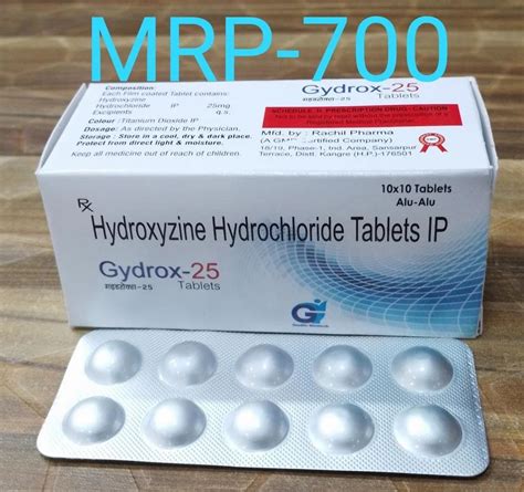 Allopathic Hydroxylamine Hydrochloride Tablets GYDROX 25 In Pan