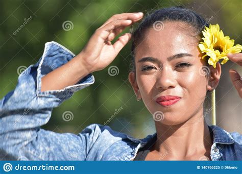 serious pretty filipina adult female stock image image of solemn mature 140766225
