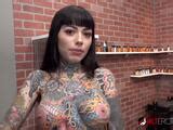 Tiger Lilly Gets A Forehead Tattoo While Nude Tiger Porno Movies