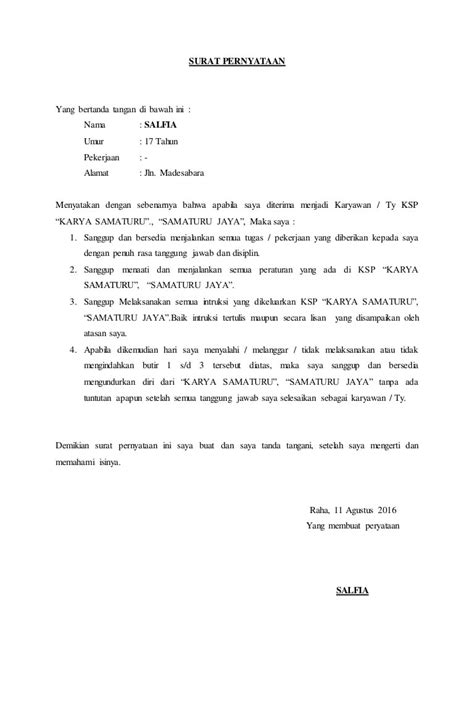 Sebelum masuk ke contoh surat pernyataan ada baiknya kita pahami sedikit tentang surat pernyataan itu sendiri. Foto Contoh Surat Pernyataan Lepas Tanggung Jawab 56 Dalam ...