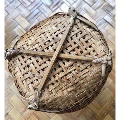 Check spelling or type a new query. Antique Asian Natural Woven Wicker Rattan Footed Basket ...