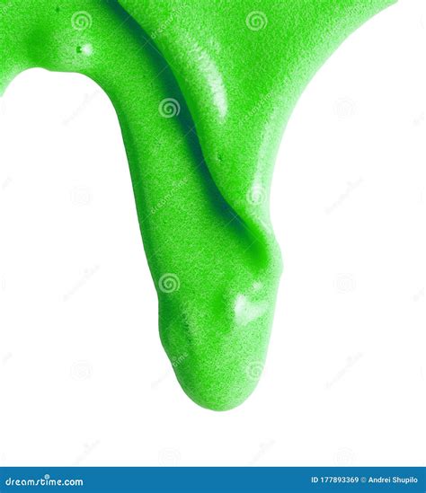 Green Slime Is Isolated On A White Background Stock Image Image Of
