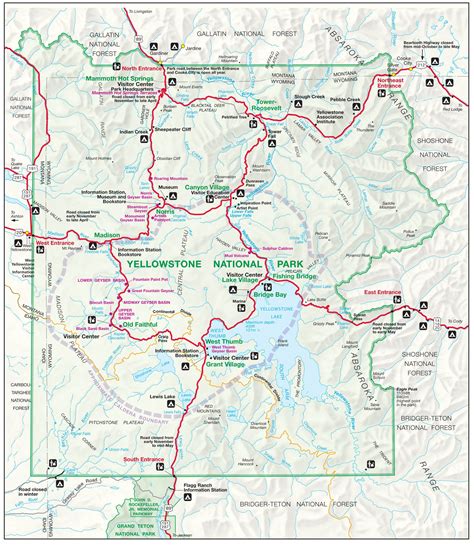 Map Of Grand Teton National Park And Yellowstone Alayne Lisabeth