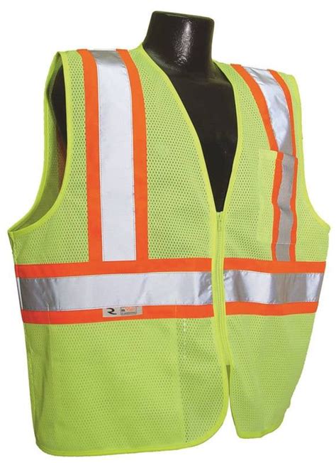 Radians Safety 2x Large Hi Viz Green Mesh Safety Vest With Two Tone