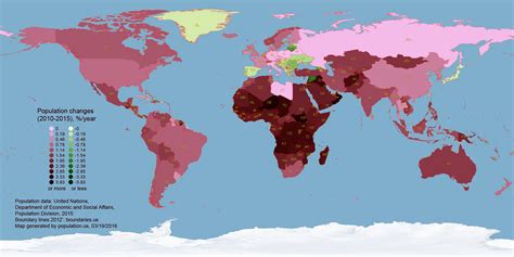 World Population Density Map 2018