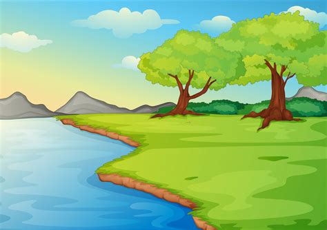 Backgrounds for children collages – the Nature, landscapes ( Children