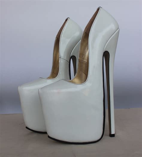 New Design Full Grain Leather Pump EXTREME High HEEL CM High Heel Cm Platform Women Shoes
