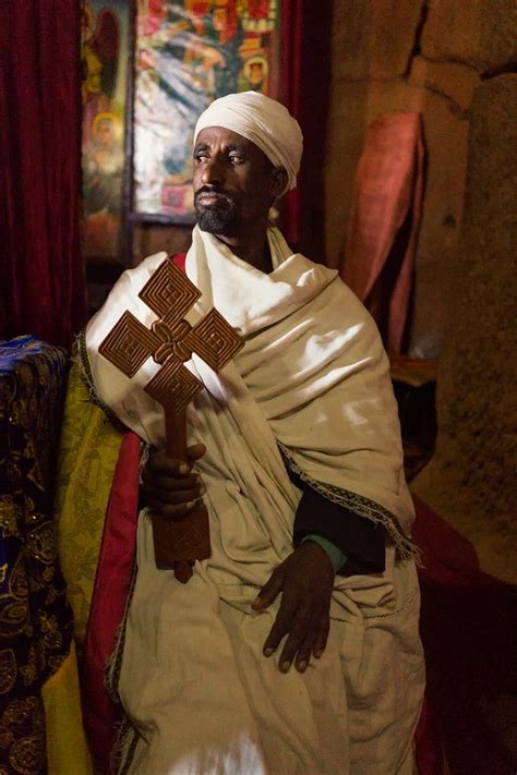 Ethiopian Orthodox Priest Lalibela Sacred Architecture Orthodox