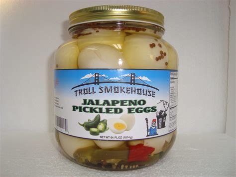 Jalapeno Pickled Eggs 64oz Troll Smoke House