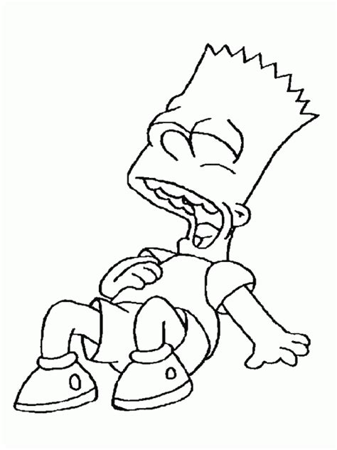 Desenhos De Bart Simpson Rindo Para Colorir E Imprimir Colorironlinecom